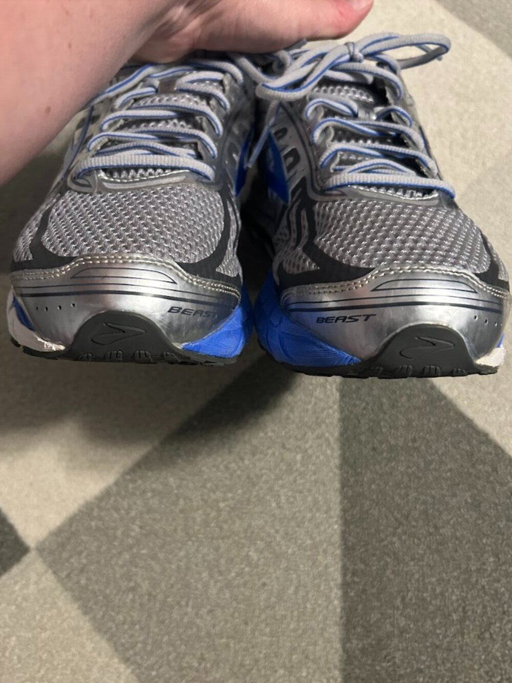 Brooks Beast '16 'Silver Electric Blue' Running Sneakers Men's Size 11.5 2E - Picture 6 of 16